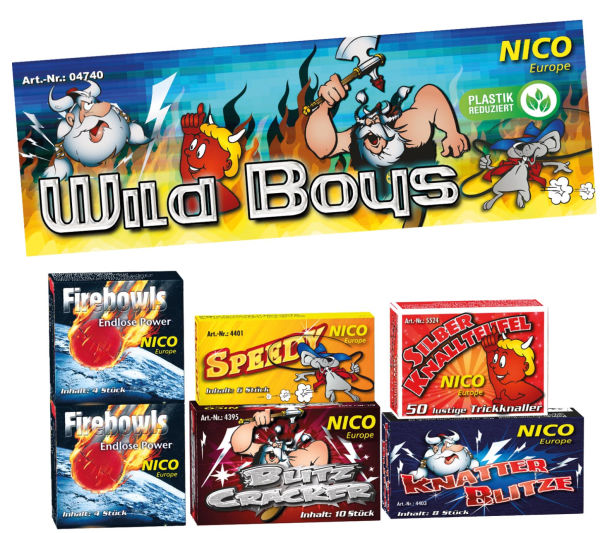 Wild Boys, 6 Schachteln sortiert